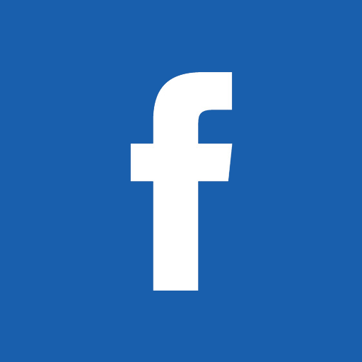 Symbol graficzny portalu Facebook przedstawiający białą literę f na niebieskim tle